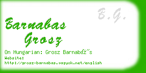 barnabas grosz business card